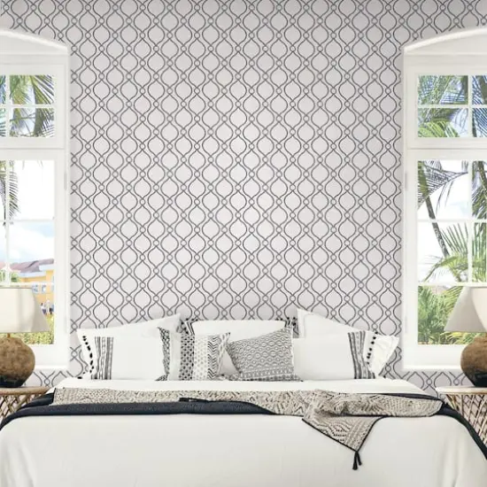 Surface Style Curveball Peel & Stick Wallpaper Noir {3}