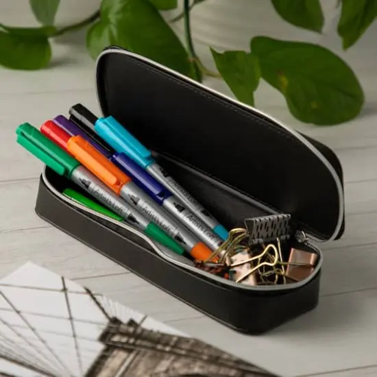 Zipper Pencil Pouch by Artist's Loft&trade; Black {3}