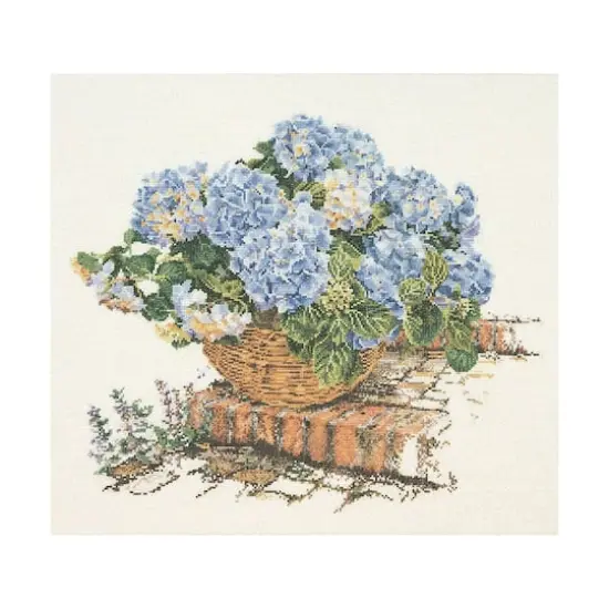 Thea Gouverneur Blue Hydrangea Cross Stitch Kit {1}