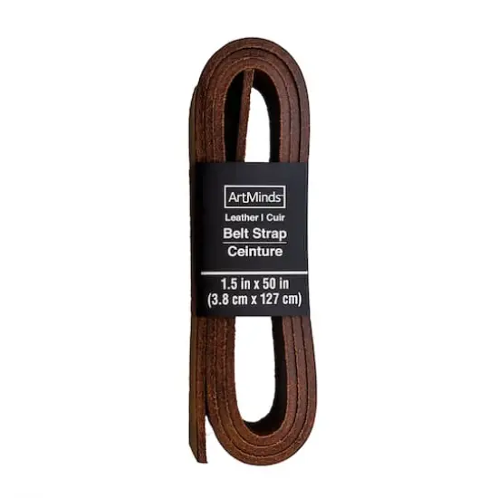 Brown Leather Belt Strap by ArtMinds&trade; {4}