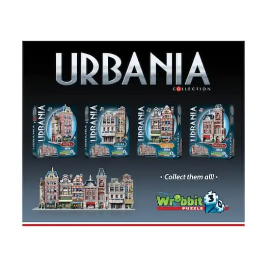 Urbania Collection - 4 3D Puzzles: Hotel, Cinema, Cafe, and Fire Station: 1165 Pcs {5}