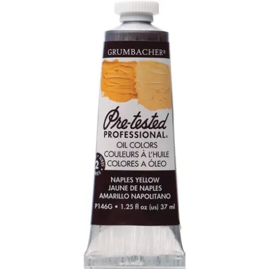 Grumbacher&reg; Pre-Tested Professional&reg; Oil Color Paint, 37mL Naples Yellow {1}