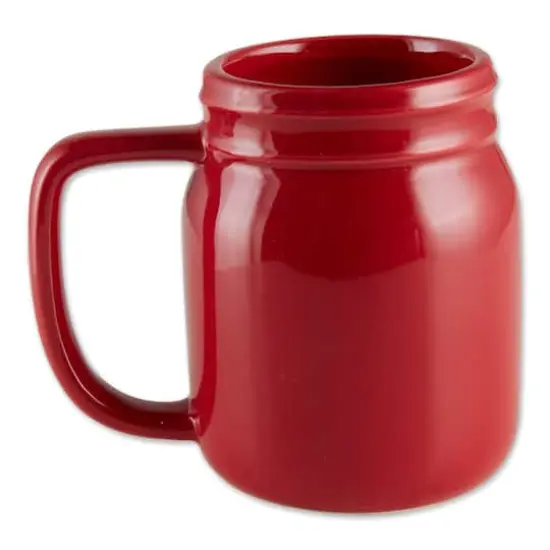 DII&reg; Red Mason Jar Ceramic Mugs, 2ct. {4}