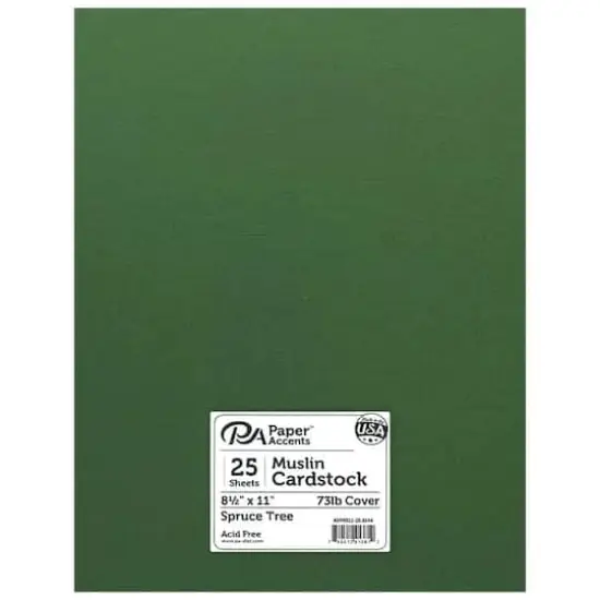 PA Paper&trade; Accents 8.5" x 11" 73lb. Smooth Cardstock, 25 Sheets Spruce Tree {1}