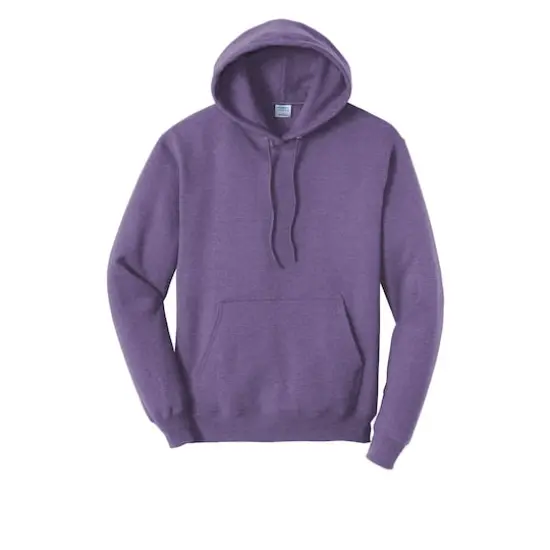 Port & Company&reg; Heathered Colors Core Fleece Pullover Hooded Sweatshirt Heather Purple {1}