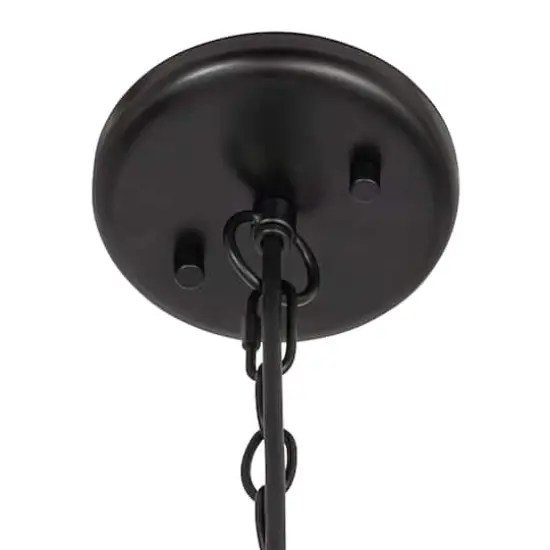 Hello Honey&reg; Matte Black Oversized Geometric Glass Ceiling Light {20}