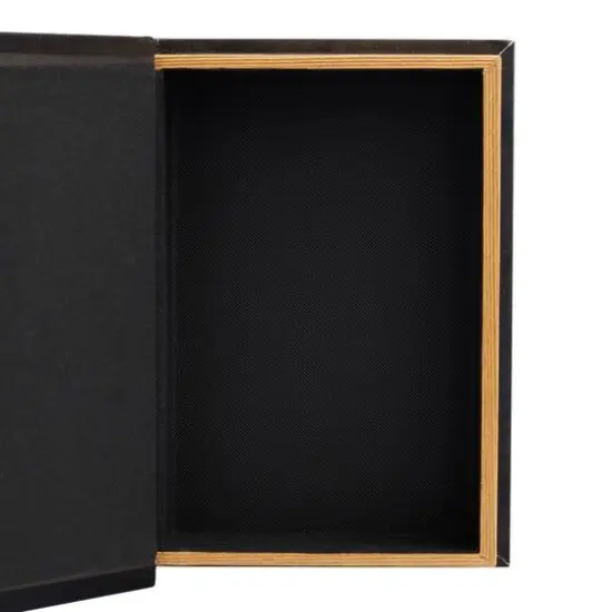 Arabesque Pattern Canvas Storage Book Box Set Green/Yellow/Red {5}