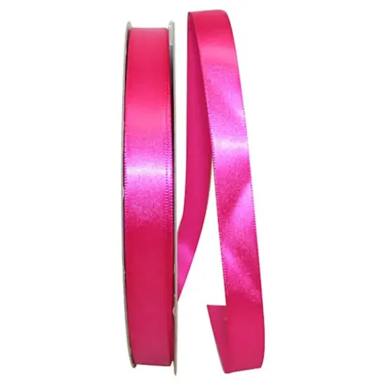 JAM Paper 5/8" x 100yd. Satin Single Face Ribbon Azalea {1}