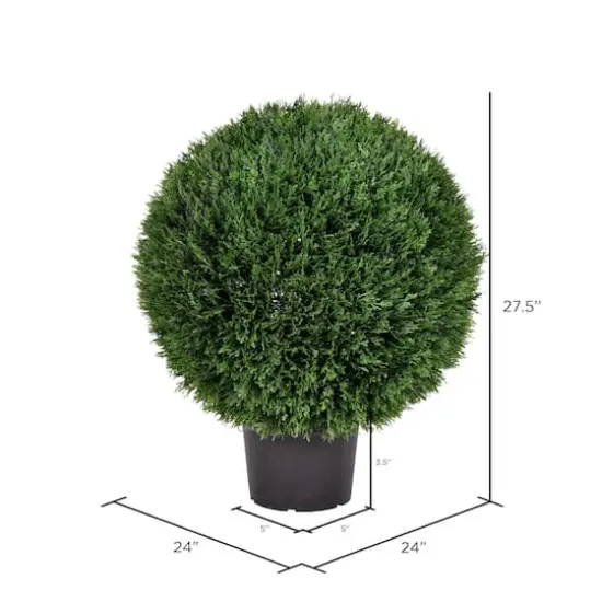 2ft. Potted Green Cedar Ball {5}