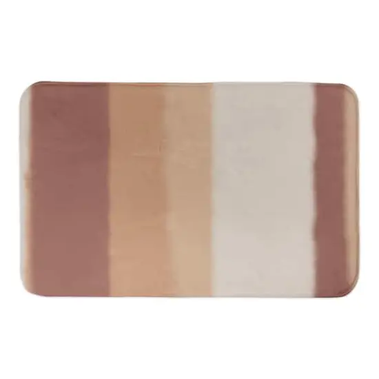 Watercolor Stripes 34" x 21" Bath Mat {1}