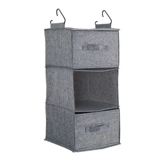 Household Essentials 3 Shelf Hanging Closet Organizer Graphite {8}