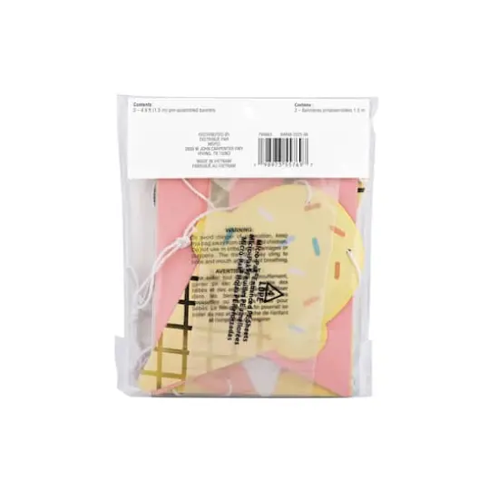 5ft. Ice Cream Happy Birthday Banner Set by Celebrate It&trade; {4}