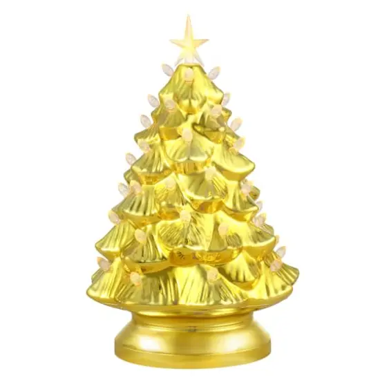 Mr. Christmas 14" Gold Shatterproof Nostalgic Tree {1}