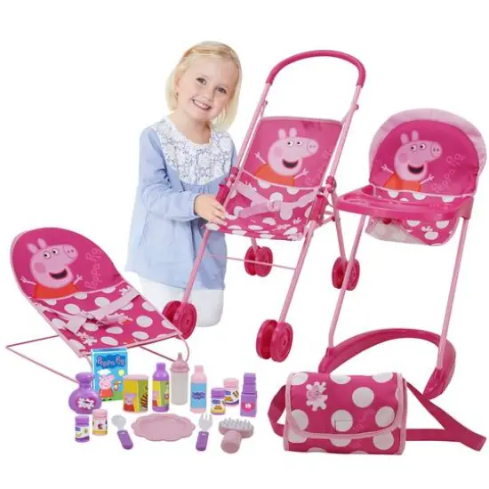509 Crew Peppa Pig&trade;Pink and White Dots Doll Sleep N' Play Set {5}