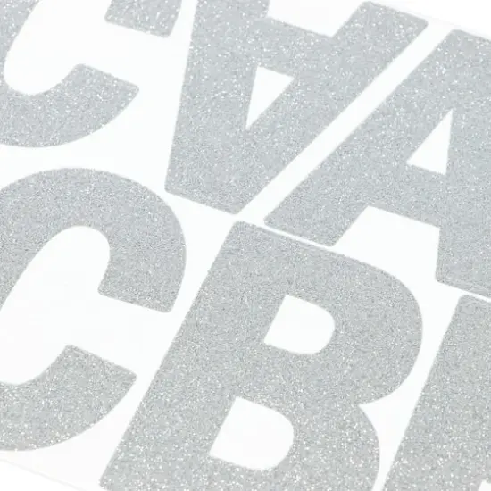 3.25" Silver Glitter Alphabet Stickers by Recollections&trade;  {4}