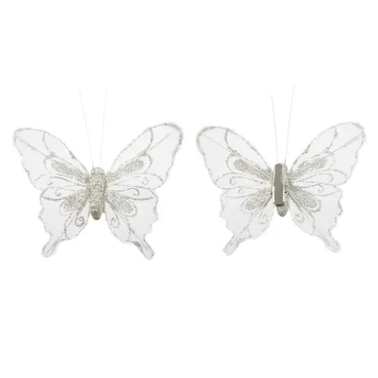 Glitter Butterfly Embellishments, 3ct. by Ashland&reg; Silver {1}