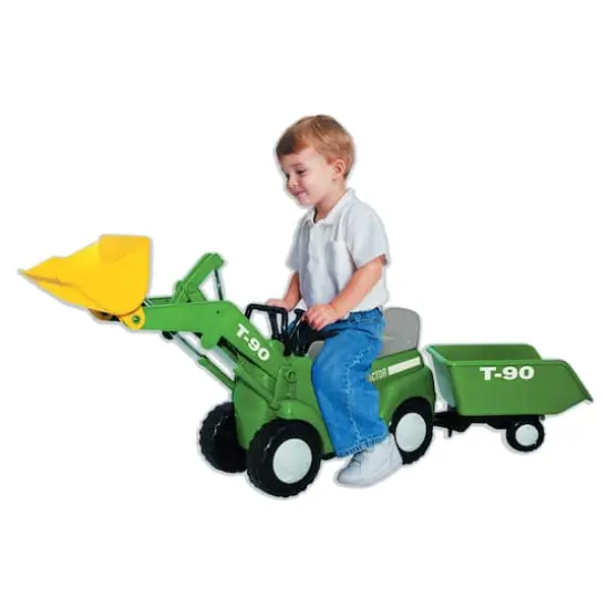 Skyteam Farm Tractor with Big Scoop & Trailer Ride-On {3}