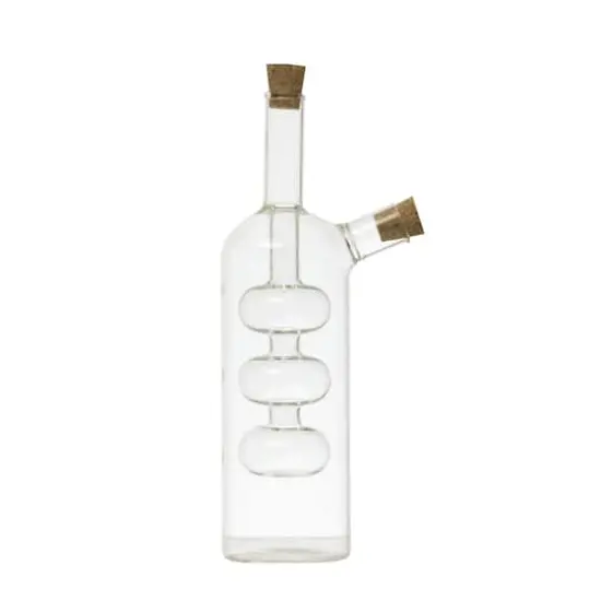 Hello Honey&reg; 8.5" Hand-Blown Glass Oil & Vinegar Cruet {1}