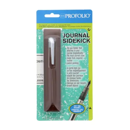 Itoya&reg; Journal Sidekick Brown Magnetic Pen Holder {1}