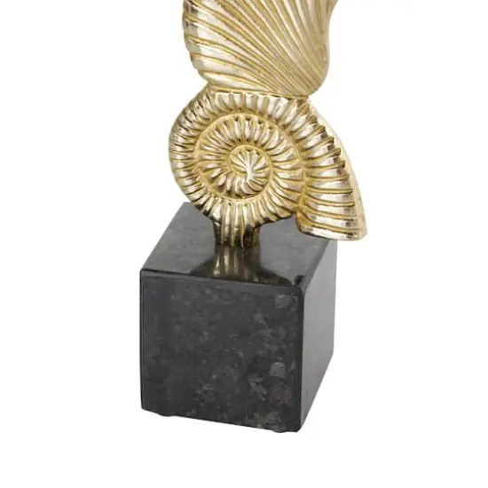 Aluminum Seashell Candle Holder Set Gold {4}