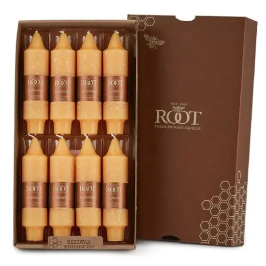 Root Candles 5" Unscented Timberline&trade; Collenette Taper Candles, 8ct. Mandarin {1}