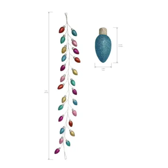 6ft. Glitter Rainbow Light Bulbs Garland by Ashland&reg; {4}