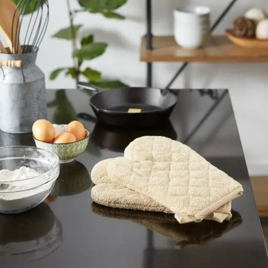 DII&reg; Terry Oven Mitts, 2ct. Pebble {7}