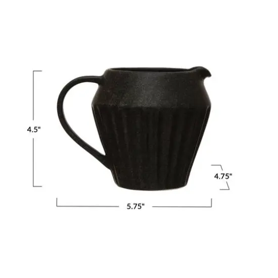 Hello Honey&reg; 14oz. Matte Black Glazed Stoneware Creamer {9}