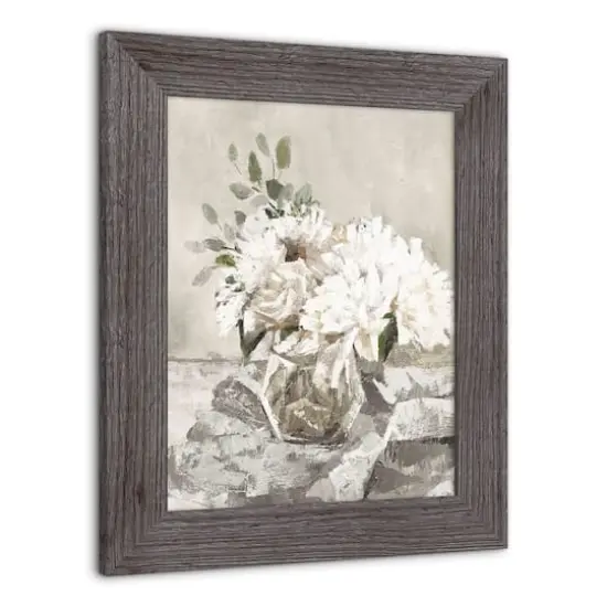 Seaglass Floral Western Framed Print Gray {3}