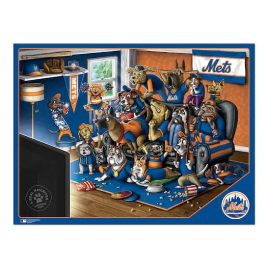 MLB Purebred Fans A Real Nailbiter 500 Piece Puzzle New York Mets {5}