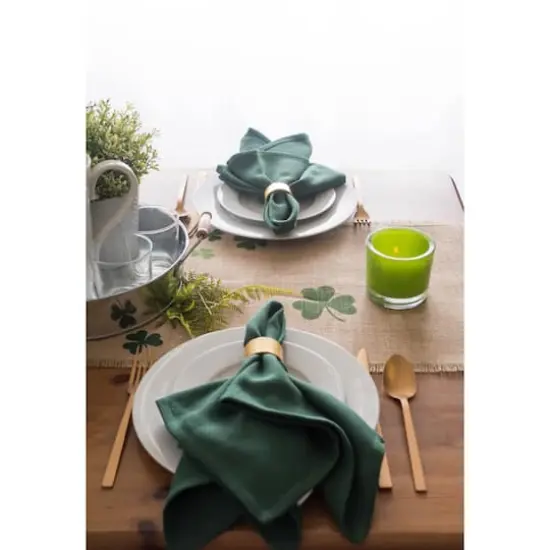 DII&reg; 74" Shamrock Printed Jute Table Runner {5}