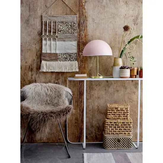 Hello Honey&reg; Gray & Off White Dip Dye Tibetan Lamb Fur Rug, 35" x 20" {5}