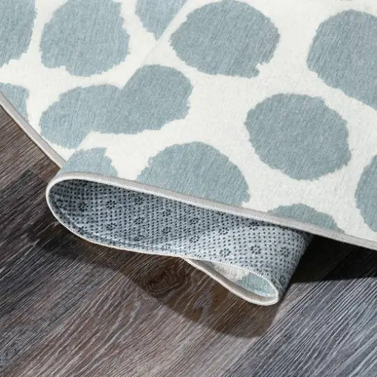 My Magic Carpet Puff Dotty Washable Rug Colfax Blue {4}