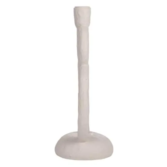 Hello Honey&reg; 12" Ivory Modern Sculptural Taper Candle Holder {4}