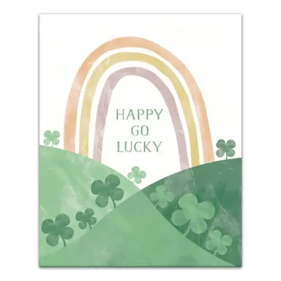 Happy Go Lucky Canvas Wall Art {1}