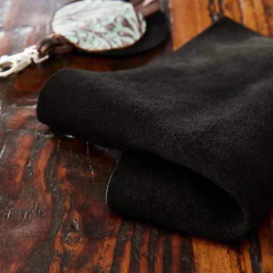 8.5" x 11" Black Suede Leather by ArtMinds&trade; {1}