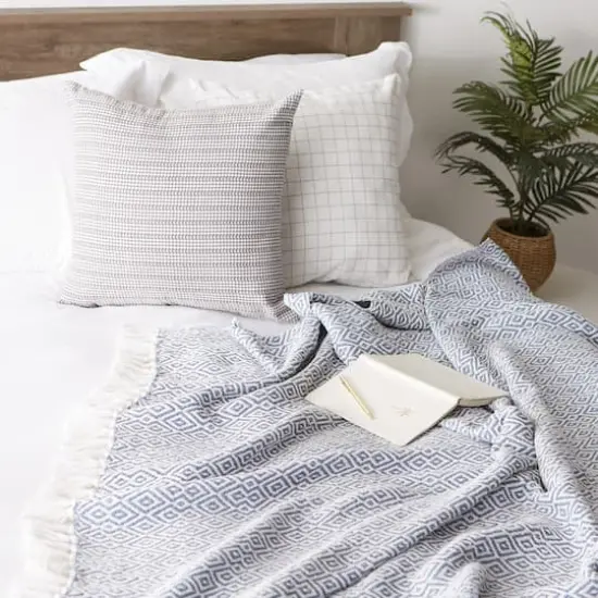 DII&reg; Double Diamond Throw Stonewash Blue {7}