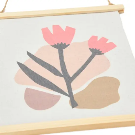 Hello Honey&reg; Abstract Floral Canvas Wall Scroll {6}