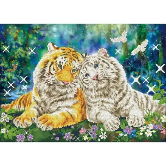 Diamond Dotz&reg; Intermediate Tiger Smooch Diamond Painting Kit {1}