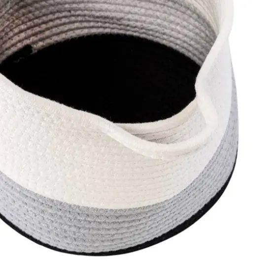 Honey Can Do Black & White Ombré Nesting Cotton Rope Storage Basket Set {10}