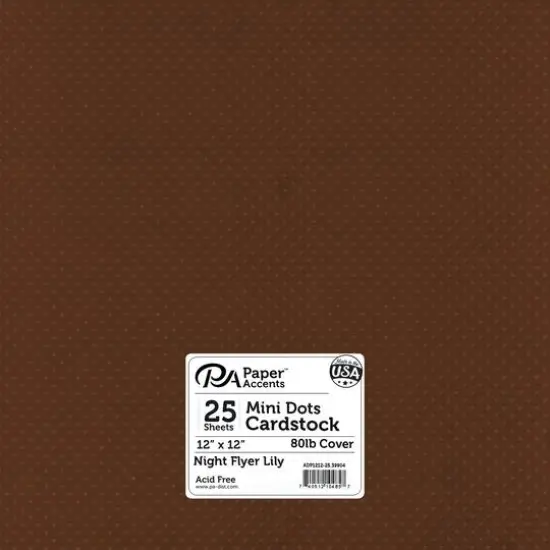 PA Paper&trade; Accents 12" x 12" 80lb. Mini Dot Cardstock, 25 Sheets Night Flyer Lily {1}