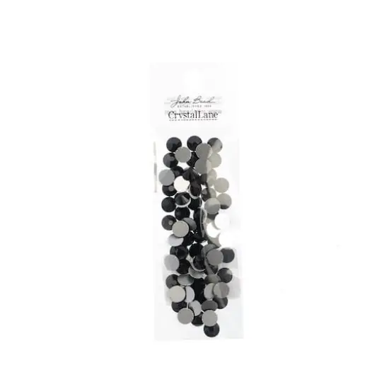 John Bead Crystal Lane SS30 Glass Round Flatback Rhinestones, 72ct. Jet Black {4}