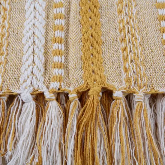 DII&reg; Honey Gold Braided Stripe Throw {3}