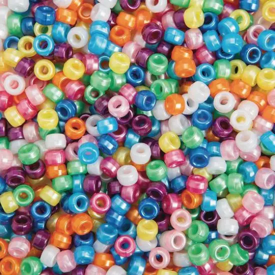 Color Splash!&reg; Pearl Plastic Pony Beads, 9mm {1}