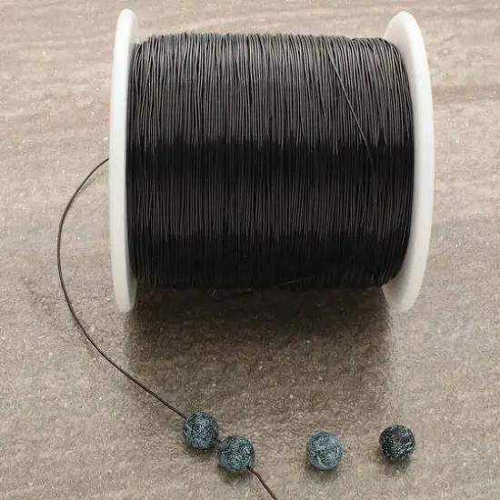 Stretch Magic&reg; 0.7mm Black Bead & Jewelry Cord with Glue, 100m {4}