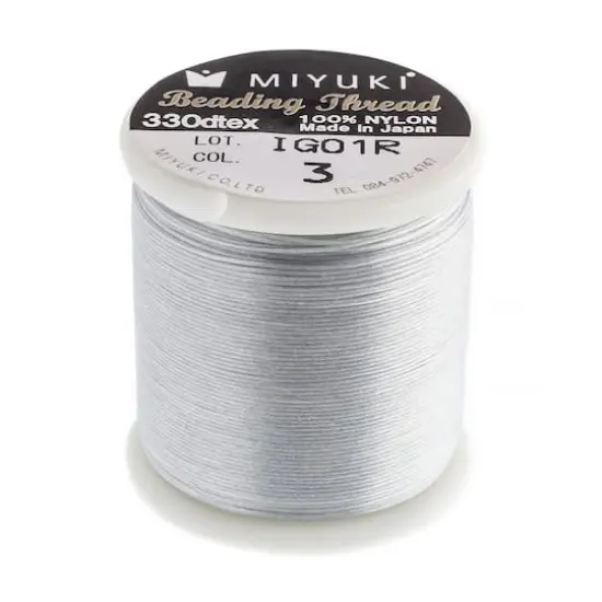 Miyuki&reg; Nylon Beading Thread, 50m Silver {1}