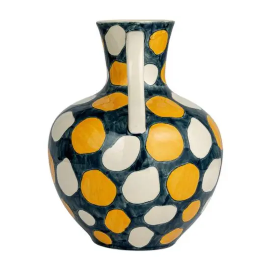 Hello Honey&reg; 10.5" Dotted Elegance Multicolored Stoneware Jug {10}