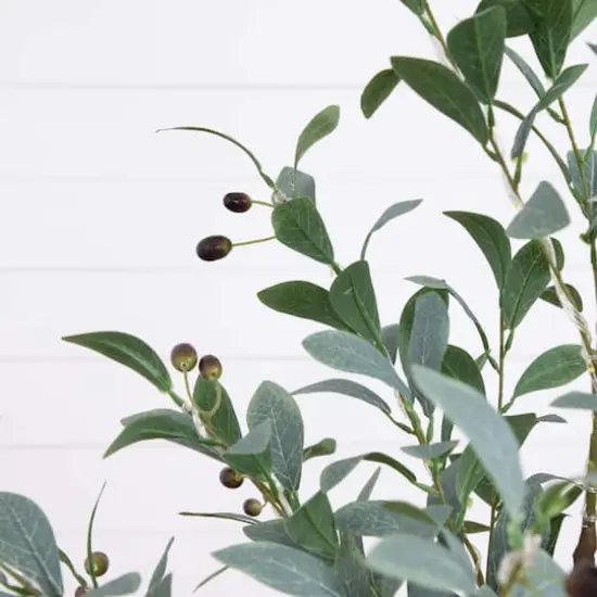 4ft. Pre-Lit Artificial Fruiting Olive Tree with Warm White LED Lights {7}