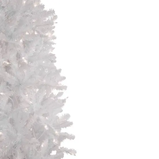 9ft. Pre-Lit Rapids White Pine Pencil Artificial Christmas Tree, Clear Lights {4}