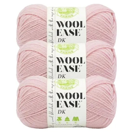 3 Pack Lion Brand&reg; Wool-Ease&reg; DK Yarn Pink {1}